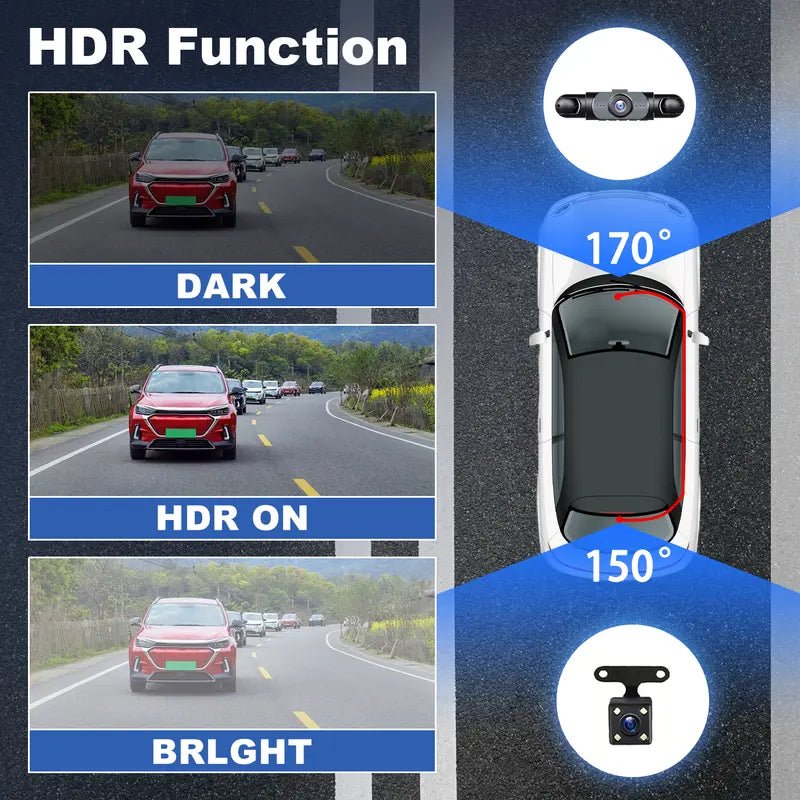 🚗4-Channel 1080P Dash Cam: 🚚360° Protection, 64GB Card Included-OKN - cartographermarket