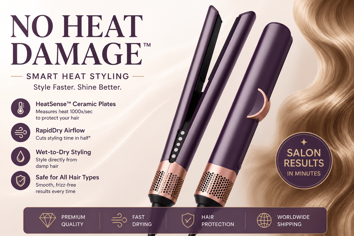 🔥 2026 Viral Wet-to-Dry Hair Straightener with Rapid Blow Technology-OKN - cartographermarket
