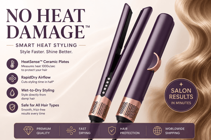 🔥 2026 Viral Wet-to-Dry Hair Straightener with Rapid Blow Technology-OKN - cartographermarket