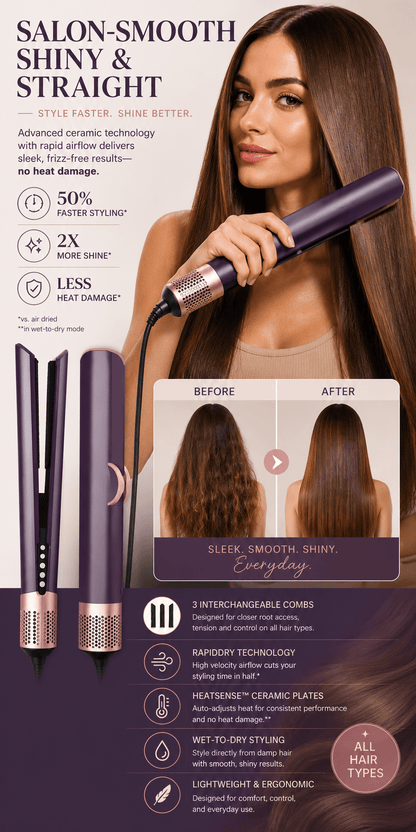 🔥 2026 Viral Wet-to-Dry Hair Straightener with Rapid Blow Technology-OKN - cartographermarket