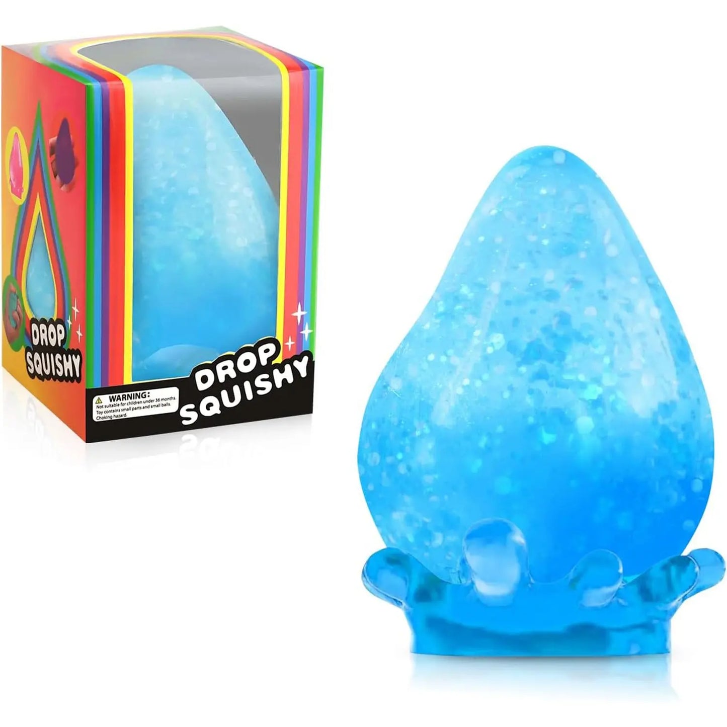 Dream Squishy Drop💧Water Drop Stress Ball🍬Ice Squishy Cube Malt Sugar Fidget Toy Anxiety Relief -VIM