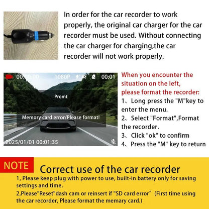 🚗4-Channel 1080P Dash Cam: 🚚360° Protection, 64GB Card Included-OKN - cartographermarket