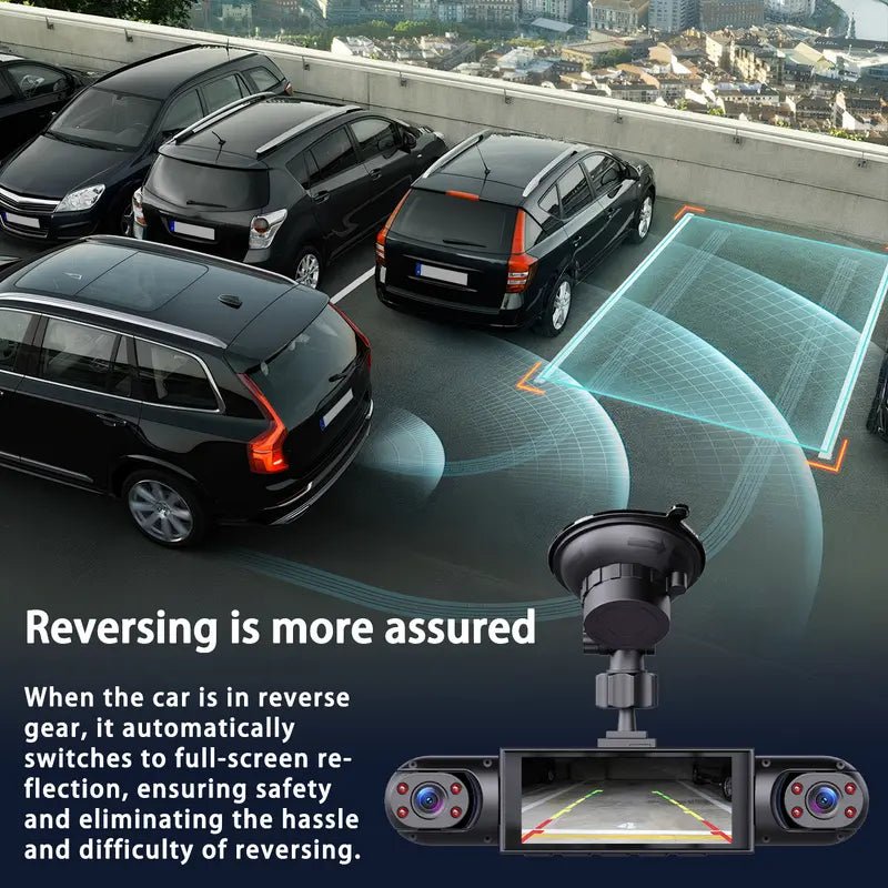 🚗4-Channel 1080P Dash Cam: 🚚360° Protection, 64GB Card Included-OKN - cartographermarket