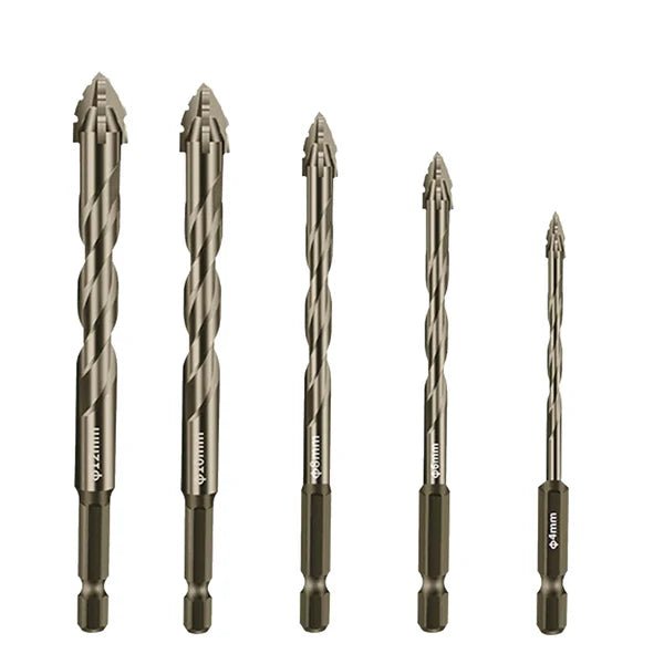 5pc Titanium-Coated Combination Drill & Tap Bit Set – HSS One-Step Drilling & Threading Tool-EDC - cartographermarket