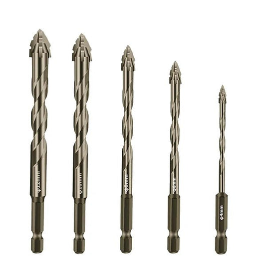 5pc Titanium-Coated Combination Drill & Tap Bit Set – HSS One-Step Drilling & Threading Tool-EDC - cartographermarket