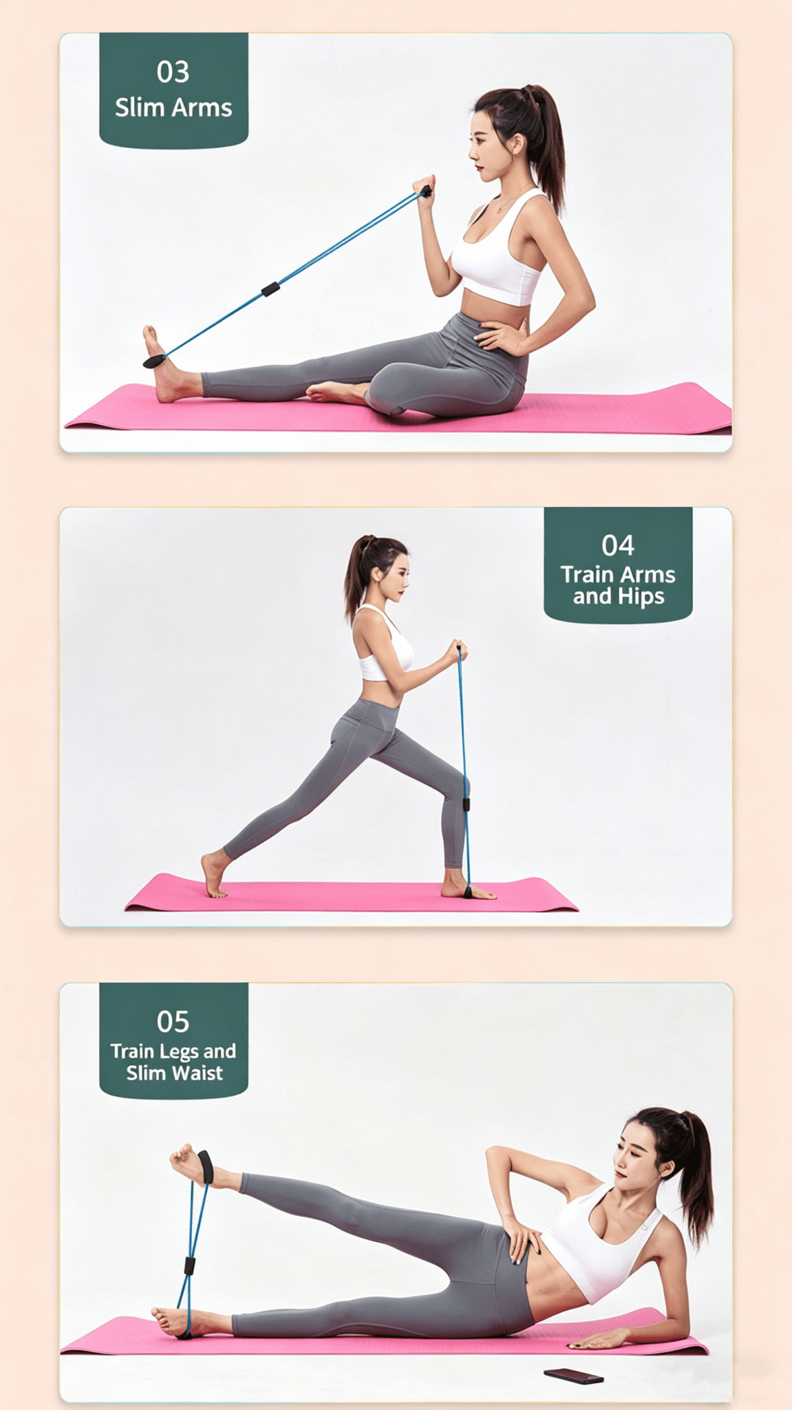 8-Word Resistance Band, Heavy-Duty, Home Essential for Shoulder Opening & Back Training, Yoga Fitness Elastic Rope for Chest Expanding & Body Shaping-OKN1 - cartographermarket