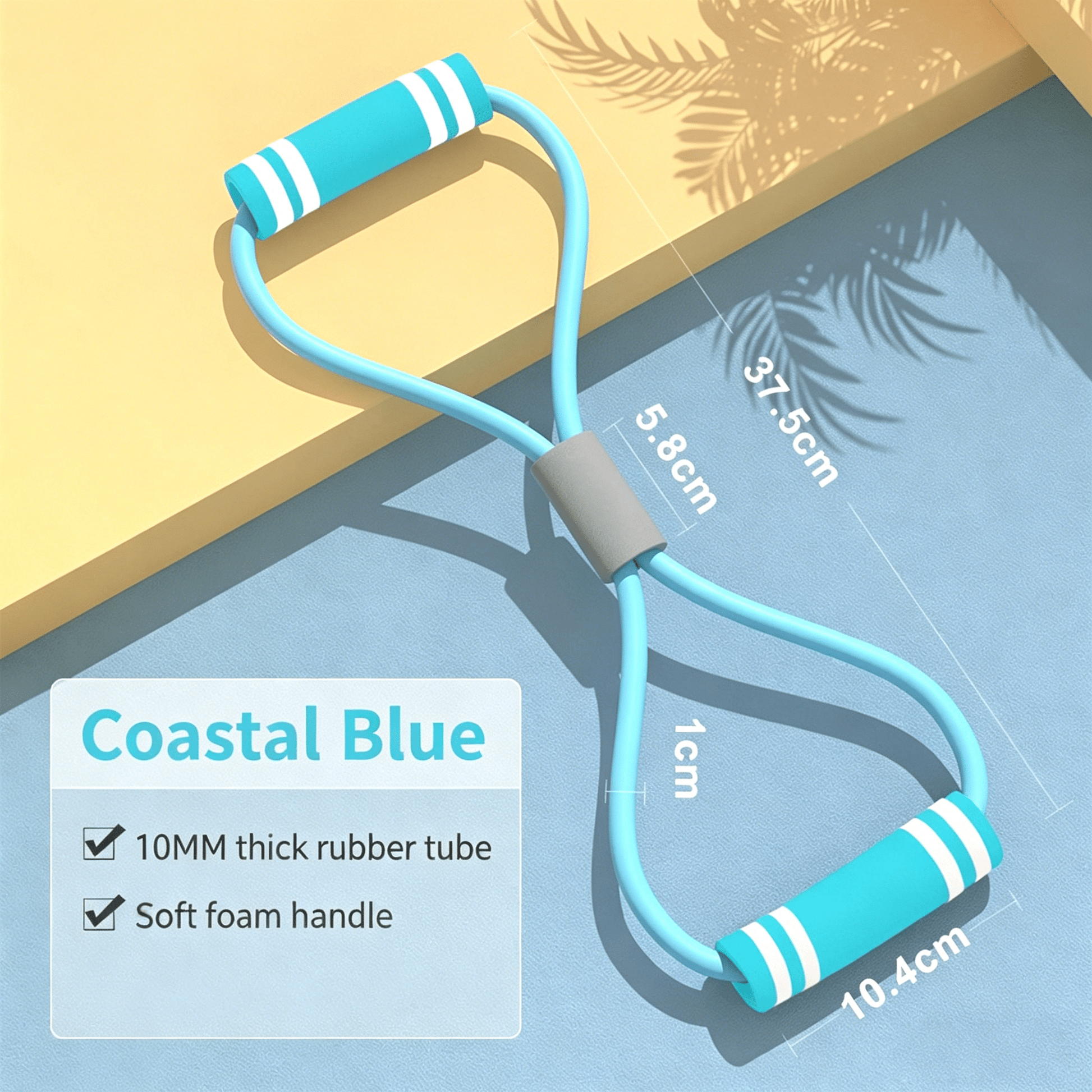8-Word Resistance Band, Heavy-Duty, Home Essential for Shoulder Opening & Back Training, Yoga Fitness Elastic Rope for Chest Expanding & Body Shaping-OKN1 - cartographermarket