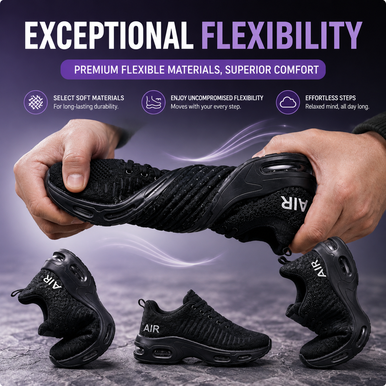 Lightweight Air-Cushioned Trainers: Maximum Comfort for Your Daily Steps-OKN