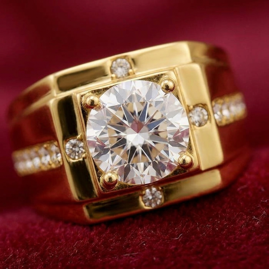 🔥🎉Luxury Geometric Moissanite Ring🎁 for Anniversary & Father's Day-OKN