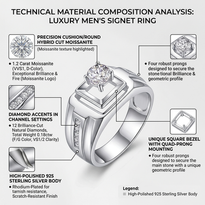 🔥🎉Luxury Geometric Moissanite Ring🎁 for Anniversary & Father's Day-OKN