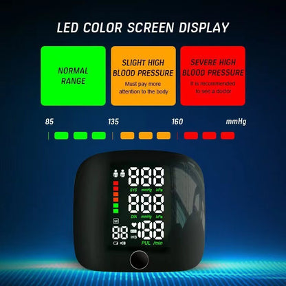 HD LED Display Portable Wrist Blood Pressure Monitor - Perfect Gift for You & Family-SUY