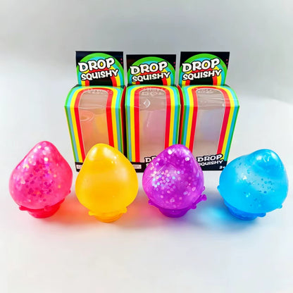 Dream Squishy Drop💧Water Drop Stress Ball🍬Ice Squishy Cube Malt Sugar Fidget Toy Anxiety Relief -VIM