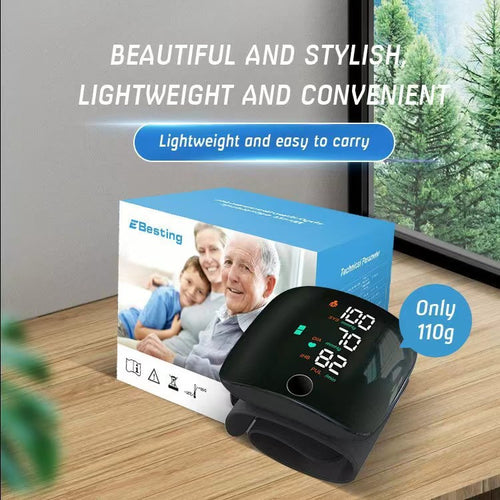 HD LED Display Portable Wrist Blood Pressure Monitor - Perfect Gift for You & Family-SUY