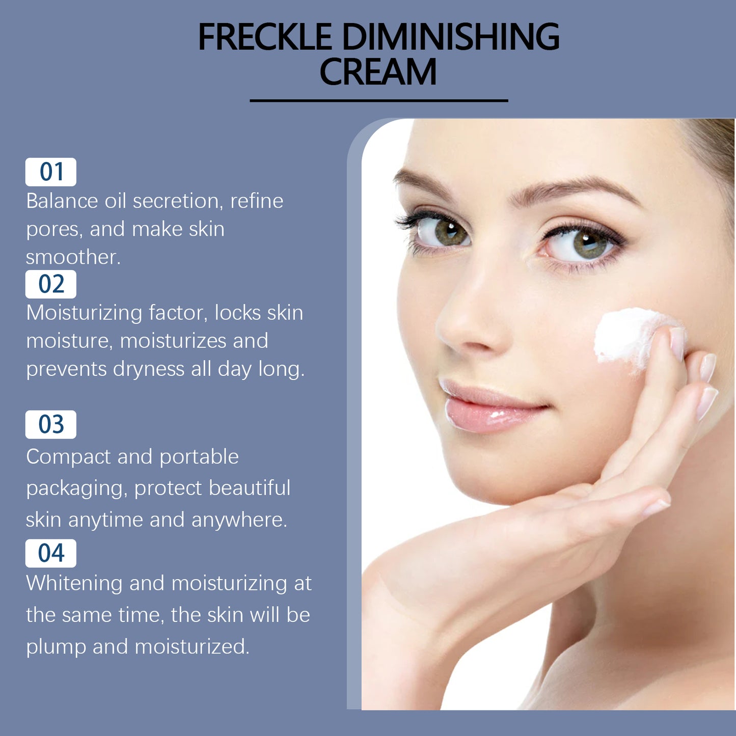 OUHOE Facial Dark Spot Cream: Fades dark spots, brightens skin tone, moisturizes and nourishes, hydrates and softens the skin-OKL