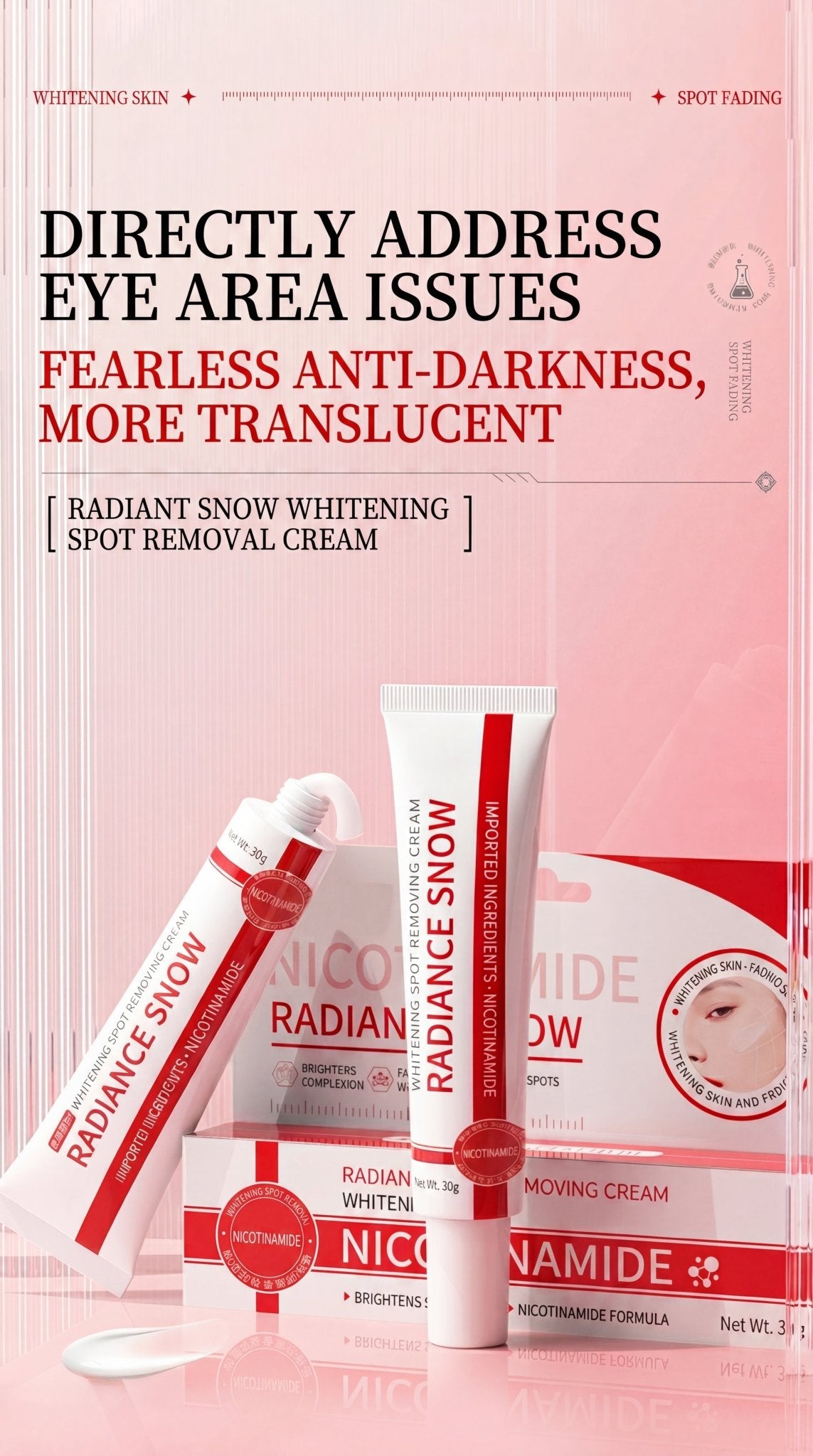 🔥Brightening Snow Whitening Spot Fading Cream with Niacinamide, Whitening and Lightening Spots Ointment, Improves Dullness and Brightens Skin Tone - ￥OKN1 - cartographermarket
