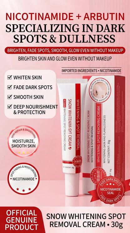🔥Brightening Snow Whitening Spot Fading Cream with Niacinamide, Whitening and Lightening Spots Ointment, Improves Dullness and Brightens Skin Tone - ￥OKN1 - cartographermarket