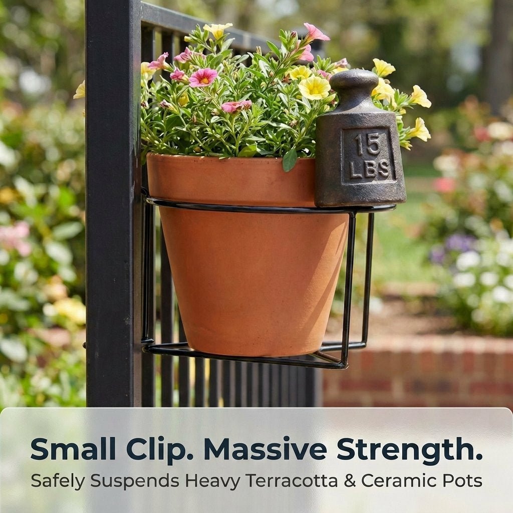 Buy one, get eight — free shipping included. ✨Railing Plant Hanger - EDC - cartographermarket