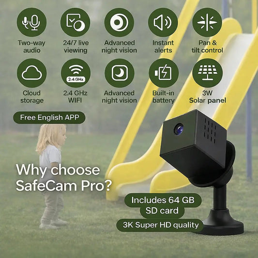 SafeCam Pro | 24/7 Protection – Works Without Internet or Electricity-EDC