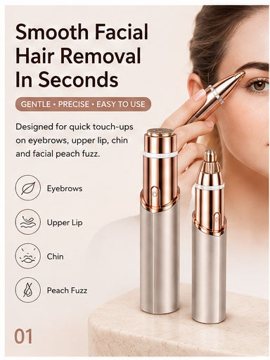 Rechargeable Precision Facial Hair Remover for Women-OKL