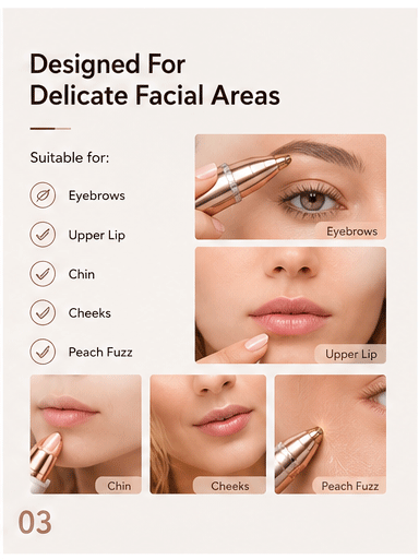 Rechargeable Precision Facial Hair Remover for Women-OKL