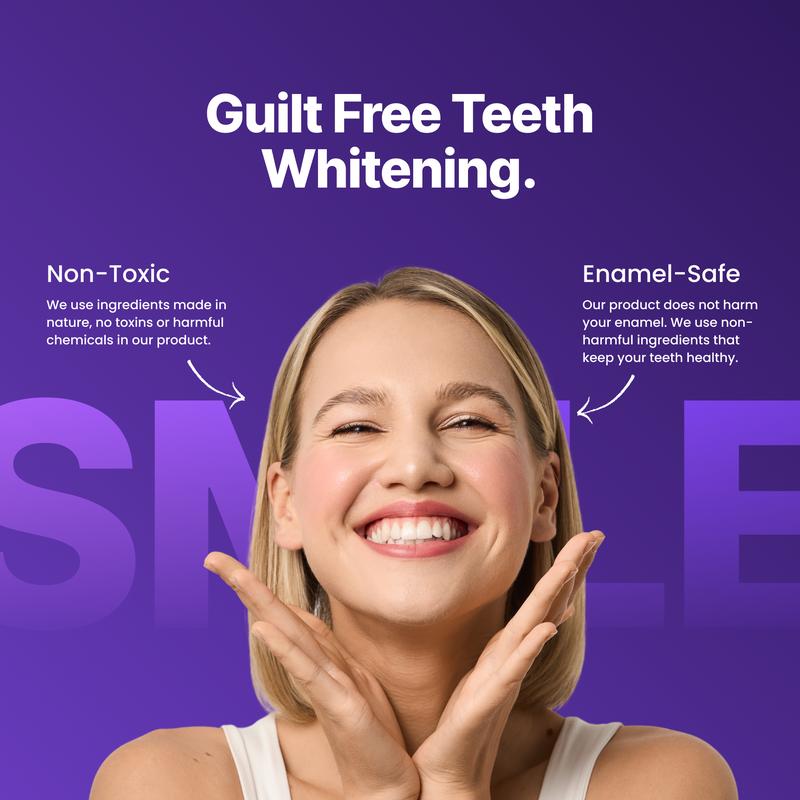 DRDENT Purple Teeth Whitening Strips - 7/21 Whitening Sessions - Safe for Enamel - Non Sensitive Teeth Whitening - Peroxide - Free - LGZ - cartographermarket