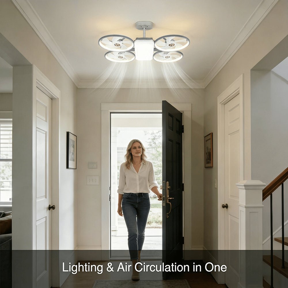 ✨ Drone - Style LED Ceiling Fan Light – Modern Lighting & Airflow in One - EDC - cartographermarket