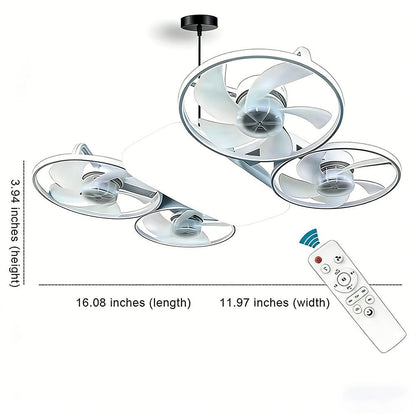 ✨ Drone - Style LED Ceiling Fan Light – Modern Lighting & Airflow in One - EDC - cartographermarket