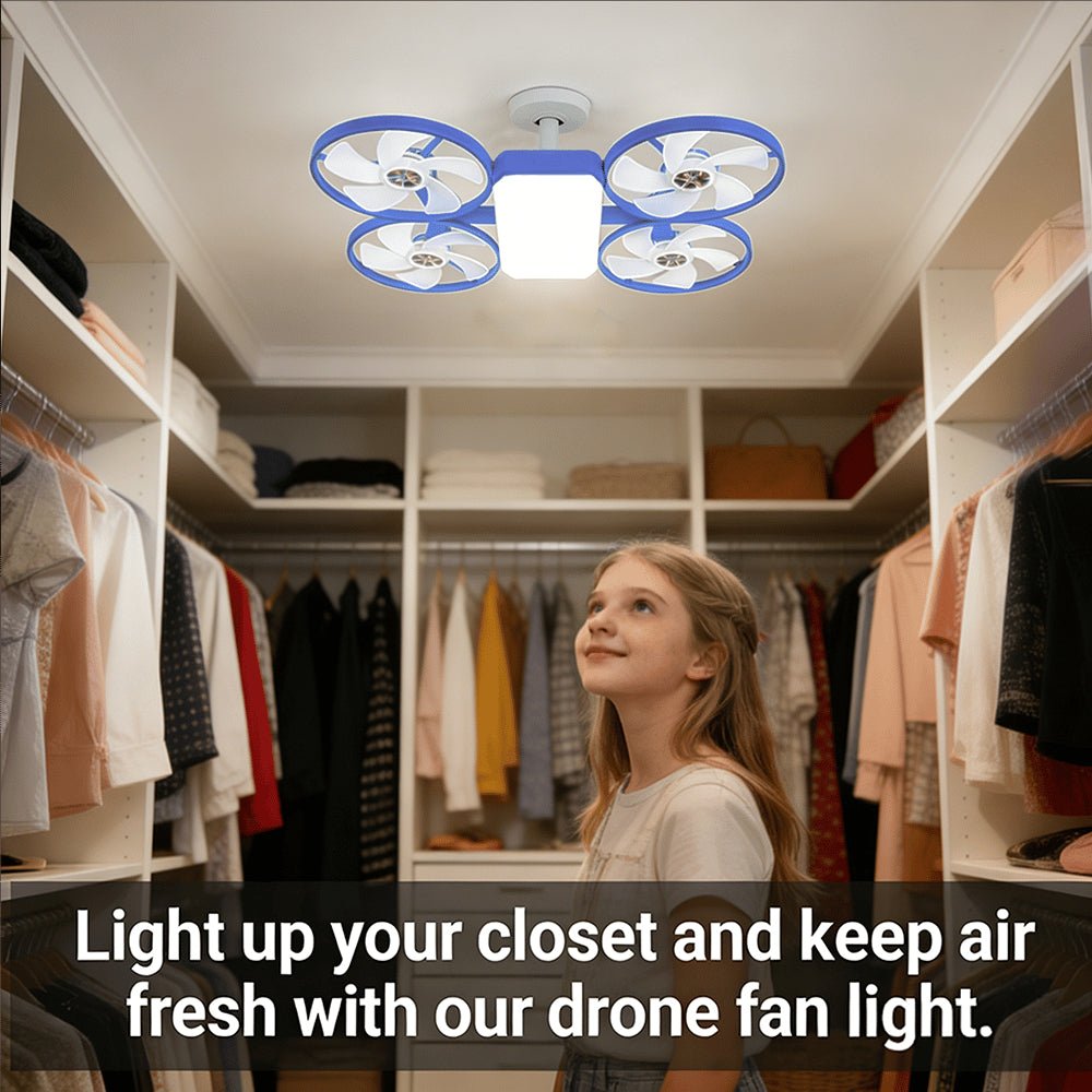 ✨ Drone - Style LED Ceiling Fan Light – Modern Lighting & Airflow in One - EDC - cartographermarket