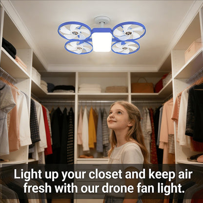 ✨ Drone - Style LED Ceiling Fan Light – Modern Lighting & Airflow in One - EDC - cartographermarket