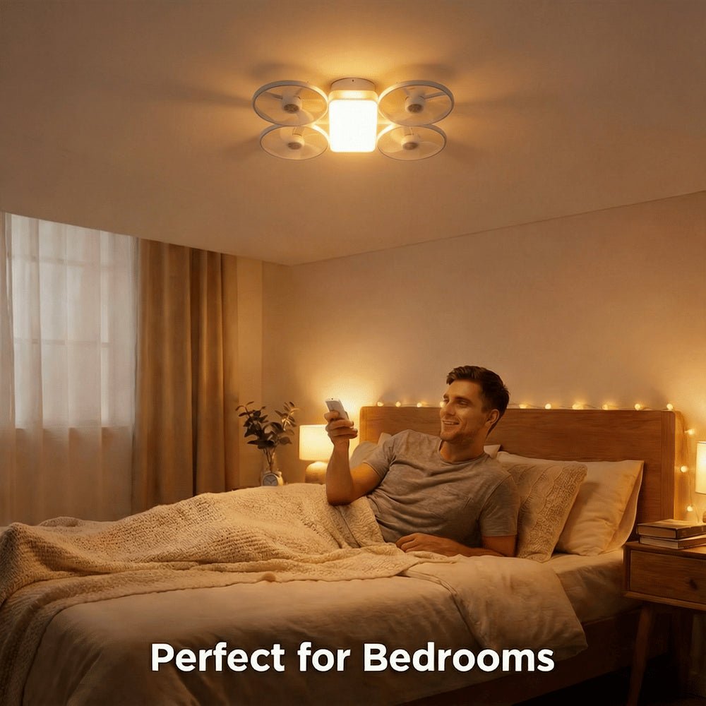 ✨ Drone - Style LED Ceiling Fan Light – Modern Lighting & Airflow in One - EDC - cartographermarket