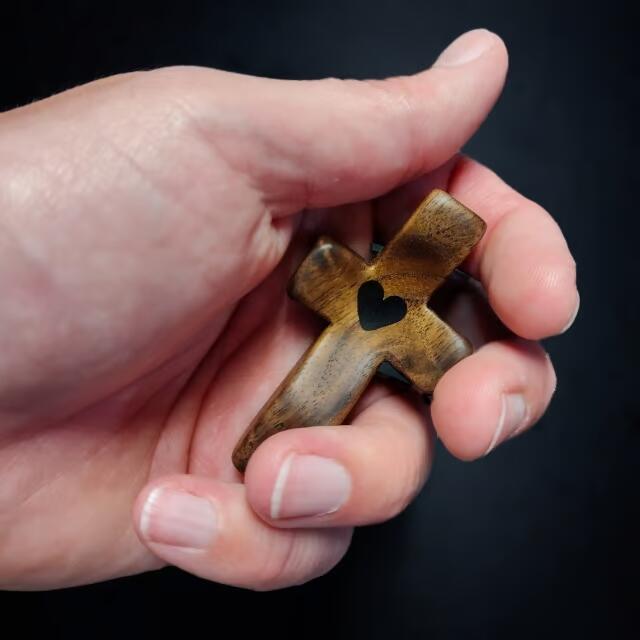 🏆Flash Sale⚡ 50K+ SOLD! ✝️100% Handmade Wooden Cross My Heart - JY - cartographermarket