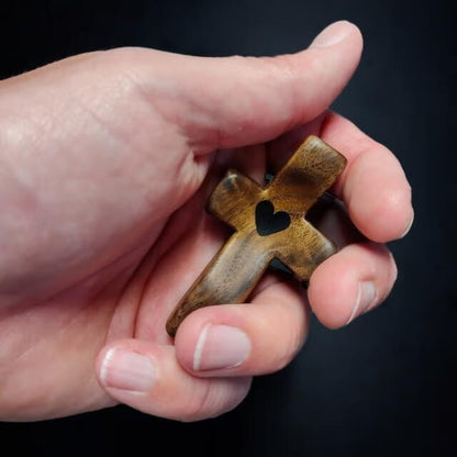 🏆Flash Sale⚡ 50K+ SOLD! ✝️100% Handmade Wooden Cross My Heart - JY - cartographermarket