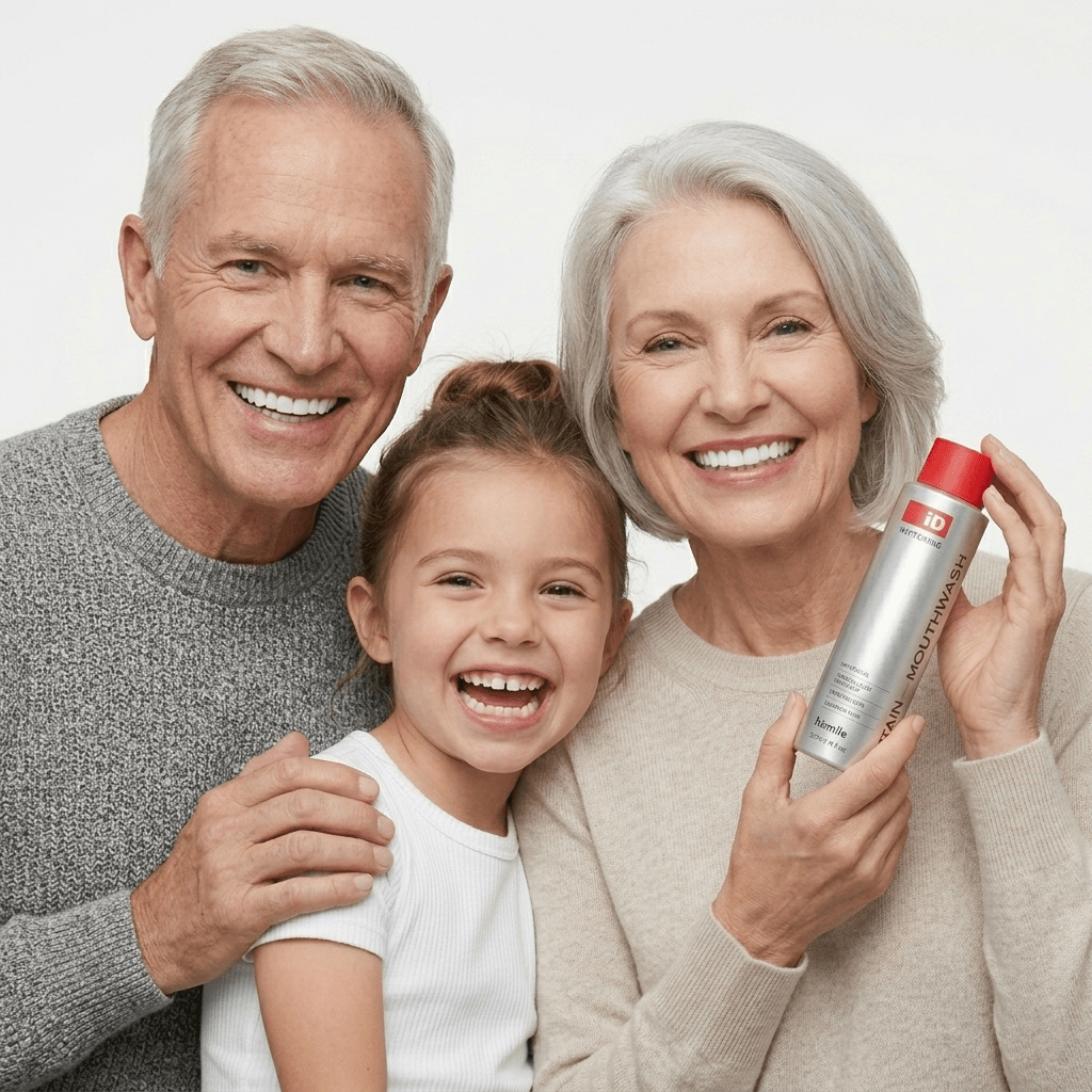 Hismile iD Stain Whitening Mouthwash for White Teeth, Freshens Breath with Essential Oils - OKN - cartographermarket