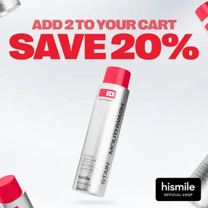 Hismile iD Stain Whitening Mouthwash for White Teeth, Freshens Breath with Essential Oils - OKN - cartographermarket