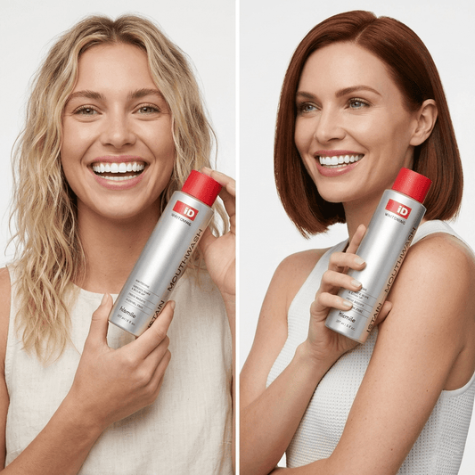 Hismile iD Stain Whitening Mouthwash for White Teeth, Freshens Breath with Essential Oils - OKN - cartographermarket