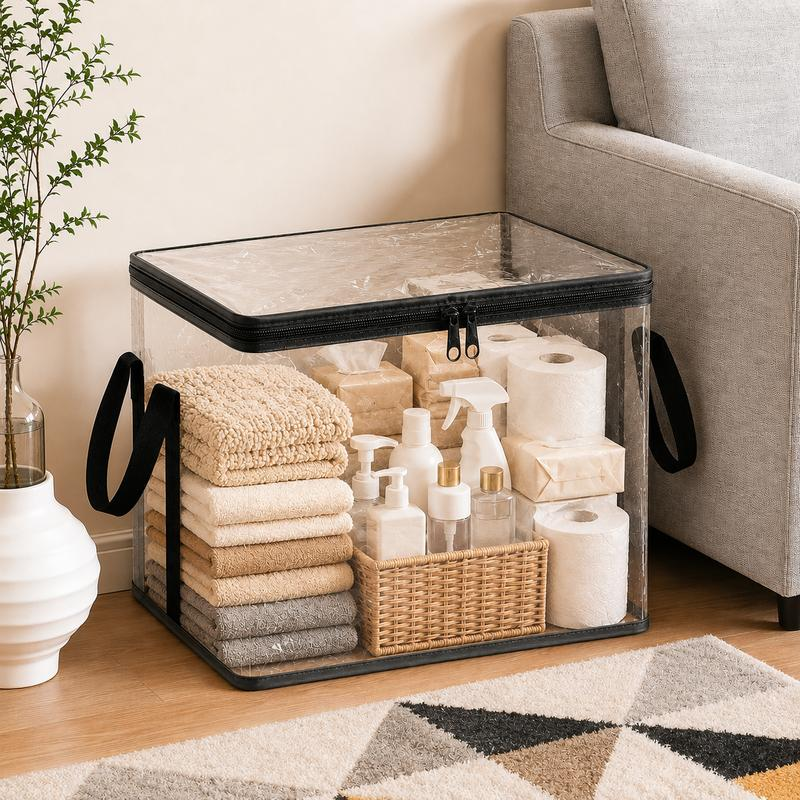 🧸PVC Storage Bag With Handle, Household Storage Organizer -VIM