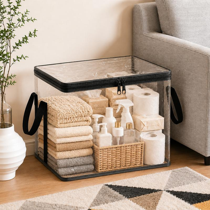 🧸PVC Storage Bag With Handle, Household Storage Organizer -VIM