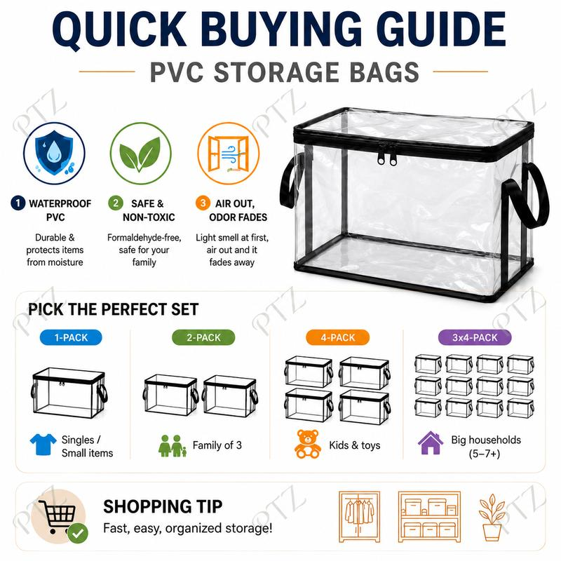🧸PVC Storage Bag With Handle, Household Storage Organizer -VIM