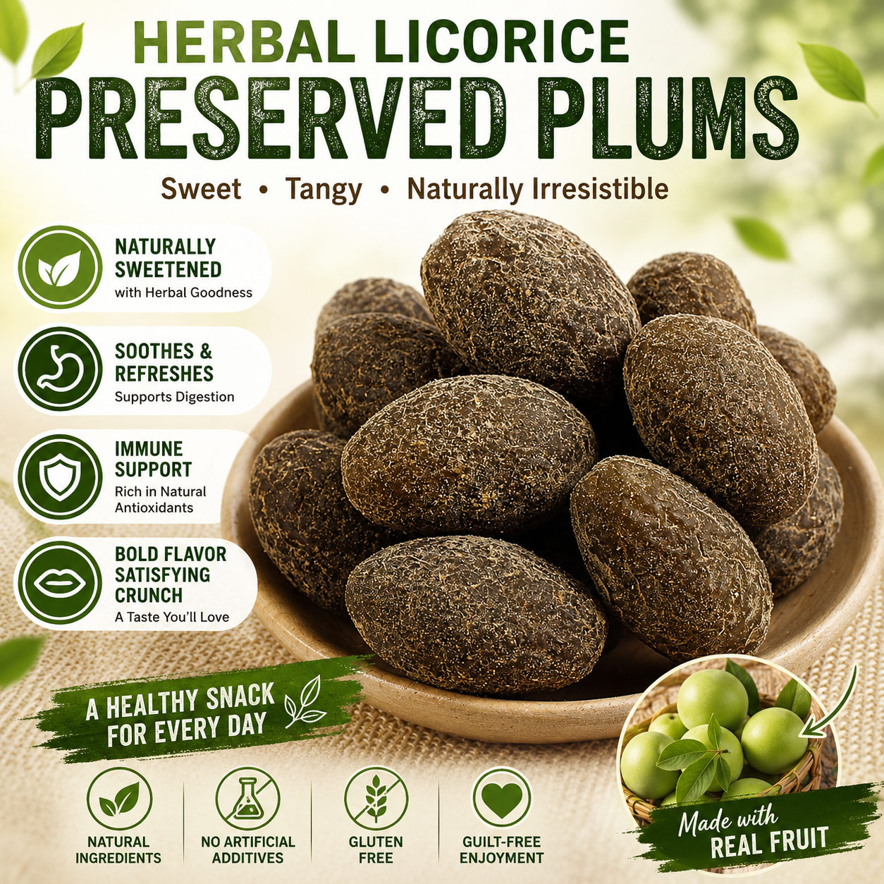 🔥 Sweet, Tangy & Addictively Good – Premium Licorice Plums-OKN