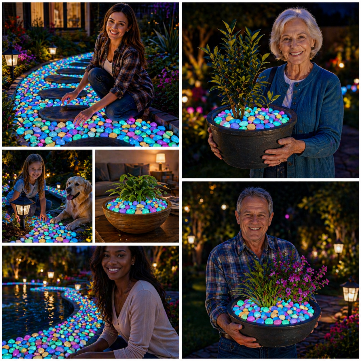 💥LAST DAY SALE 50%OFF💥🌈Colorful Glow - in - the - Dark Garden Stones - EDC - cartographermarket