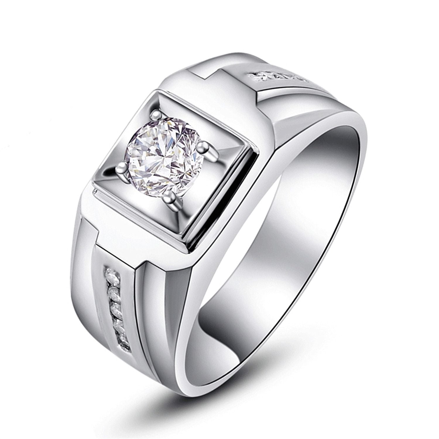🔥🎉Luxury Geometric Moissanite Ring🎁 for Anniversary & Father's Day-OKN - cartographermarket
