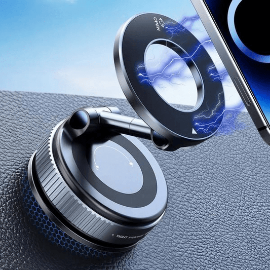 🚗 Magnetic Car Phone Holder 🧲 Strong Suction Cup, Foldable for Dashboard, Gym & Mirror-VIM - cartographermarket
