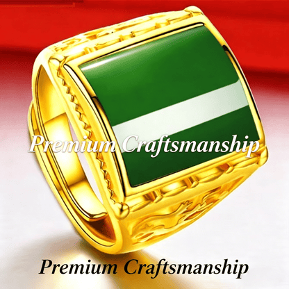 Men's Golden Plain Band Ring, Classic Gold Color Finger Ring, Daily Casual Jewelry Accessories - OKN - cartographermarket