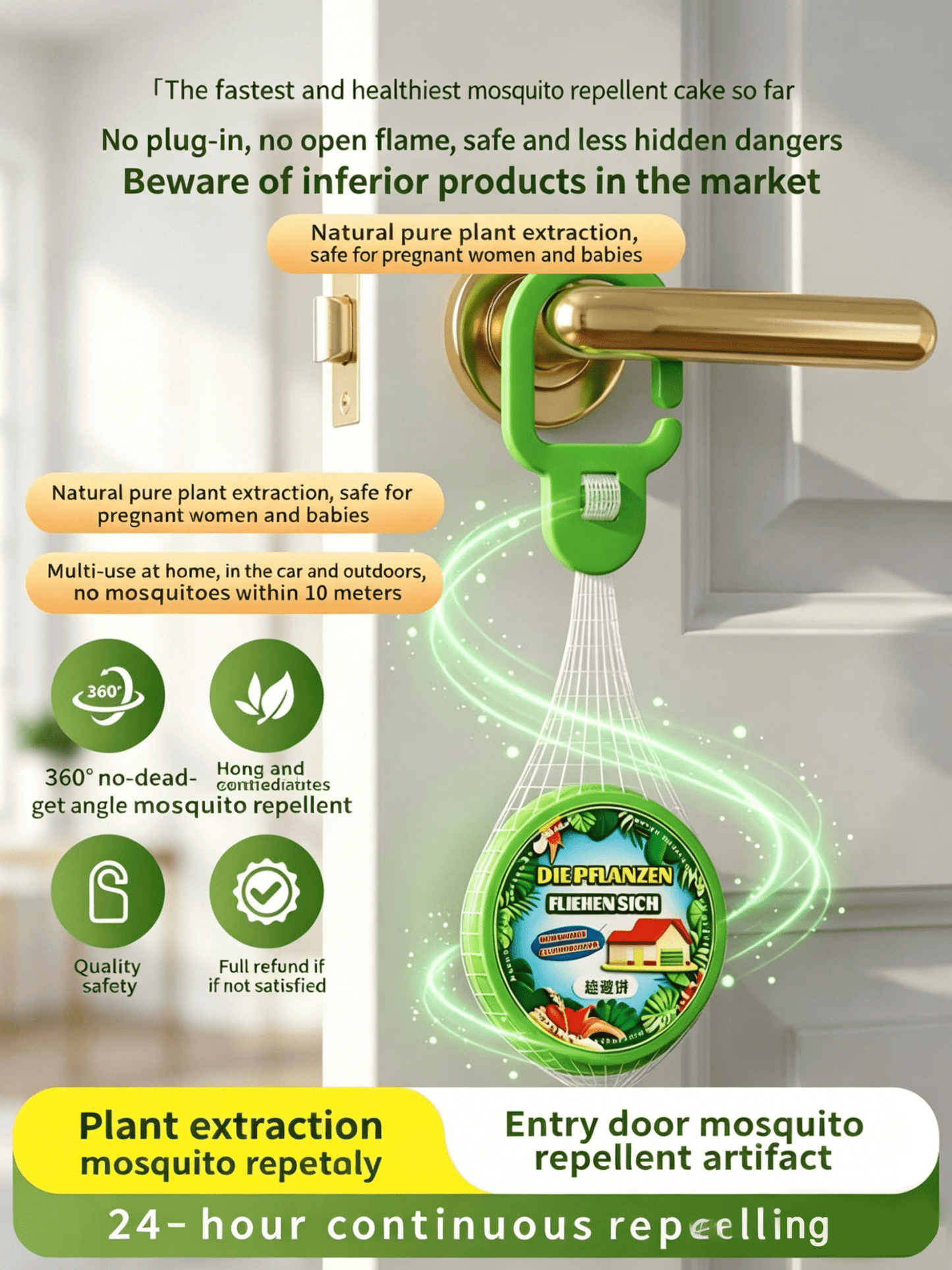 Multifunctional Mosquito & Fly Repellent Aroma, Household Insect Repeller for Bedroom & Kitchen-SUY - cartographermarket