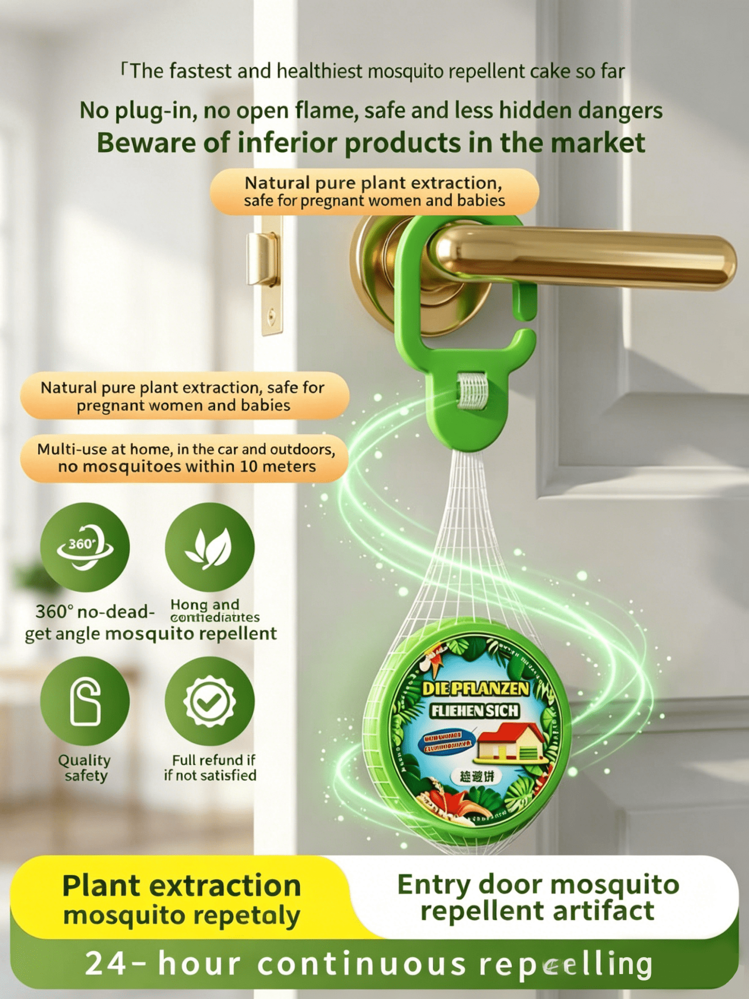Multifunctional Mosquito & Fly Repellent Aroma, Household Insect Repeller for Bedroom & Kitchen-SUY - cartographermarket