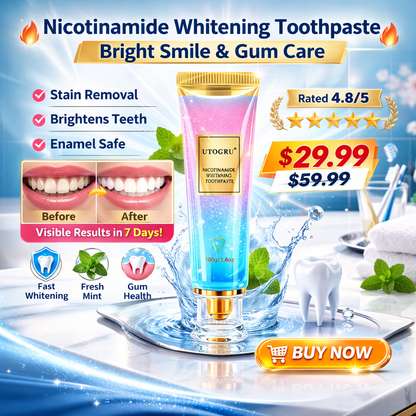 ✨ Nicotinamide Whitening Toothpaste – Whiter Teeth & Healthier Gums in Just 7 Days 🦷 - EDC - cartographermarket