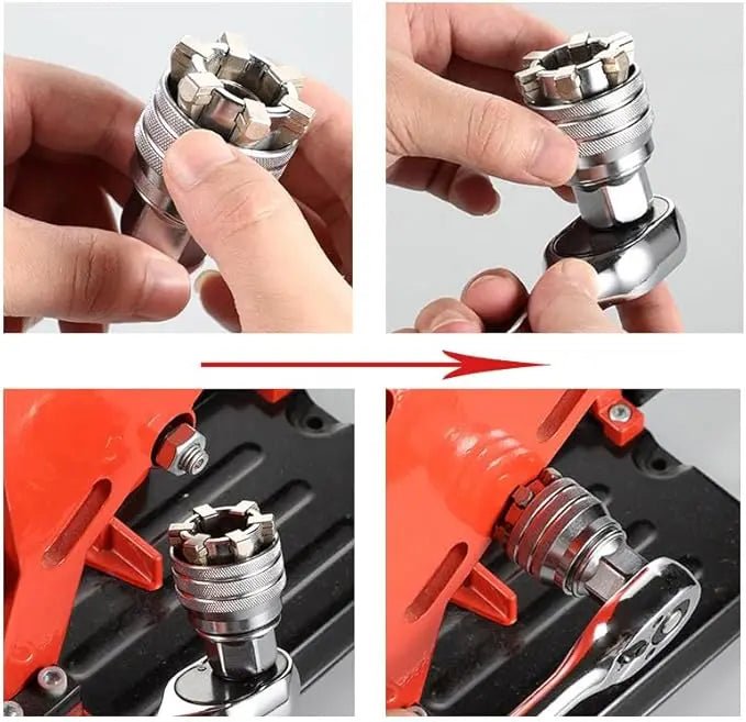 No.1 Multi - Function Universal Socket Wrench in Hardware Ranking - General Maintenance Tool - OKN - cartographermarket