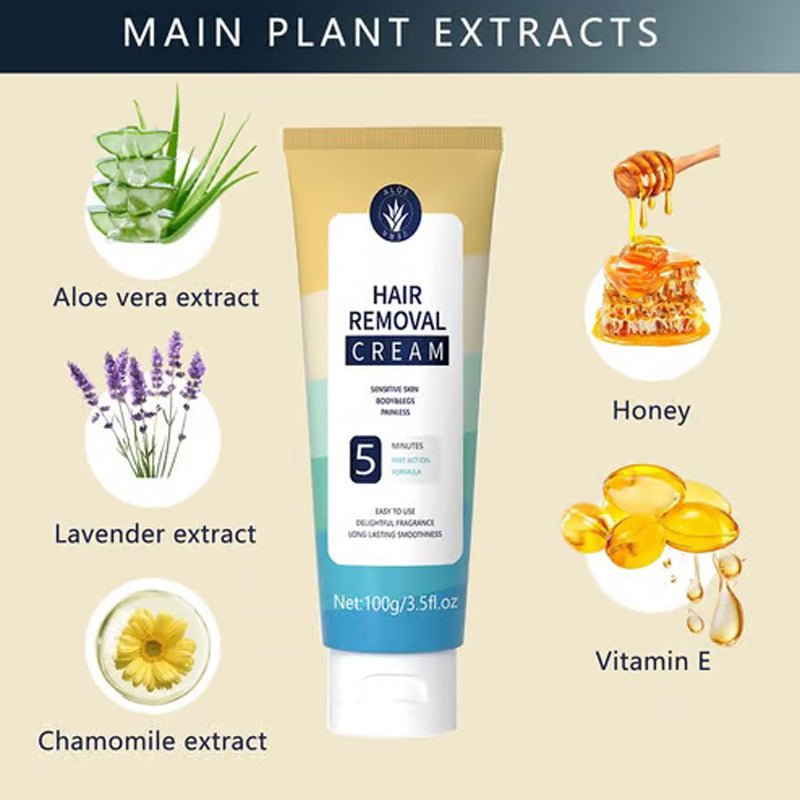 🔥Painless Full Body Hair Removal Cream for Men & Women– Skin - friendly for all areas🌿 - EDC - cartographermarket