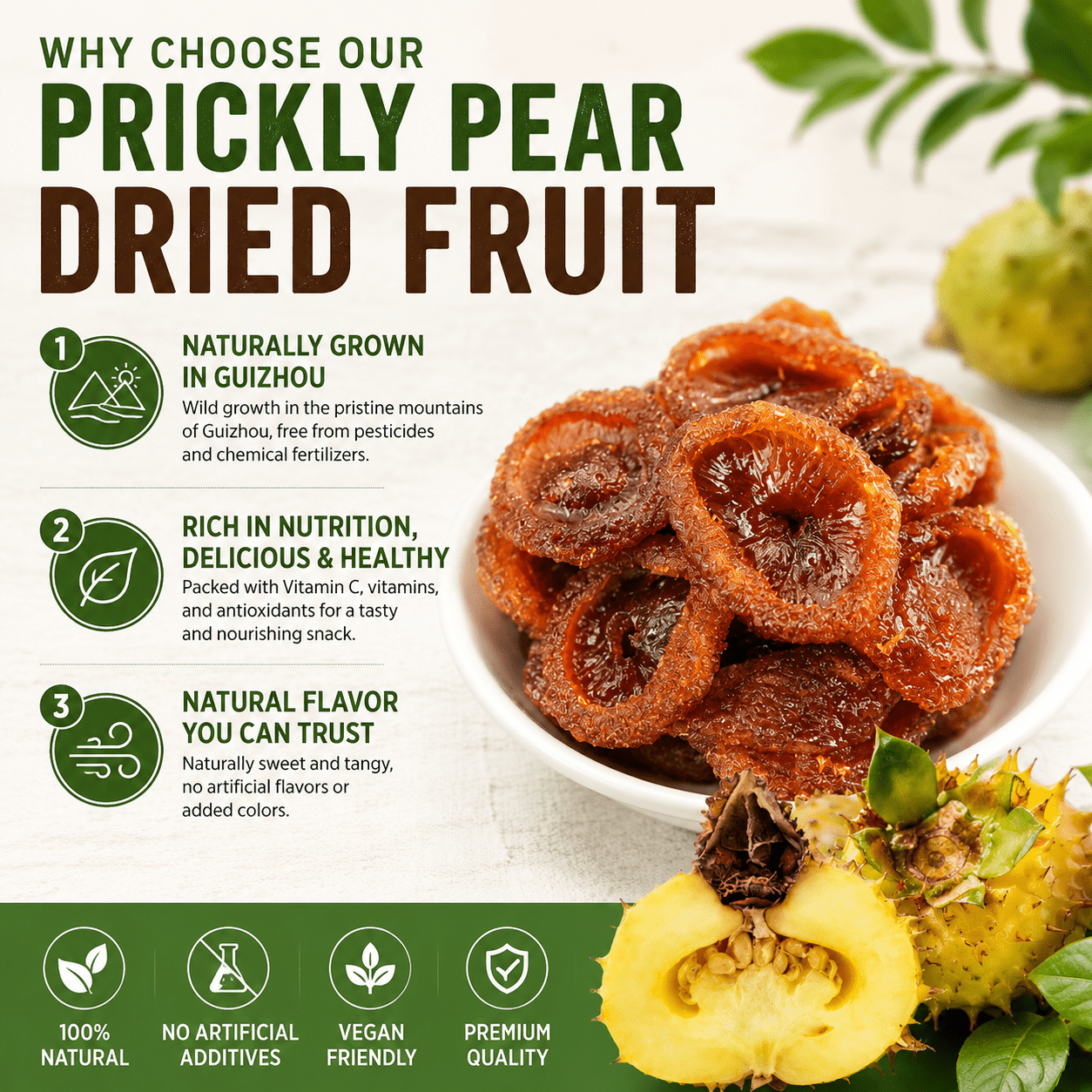 Premium Dried Prickly Pear Fruit – Naturally Sweet & Rich in Vitamin C-OKN - cartographermarket