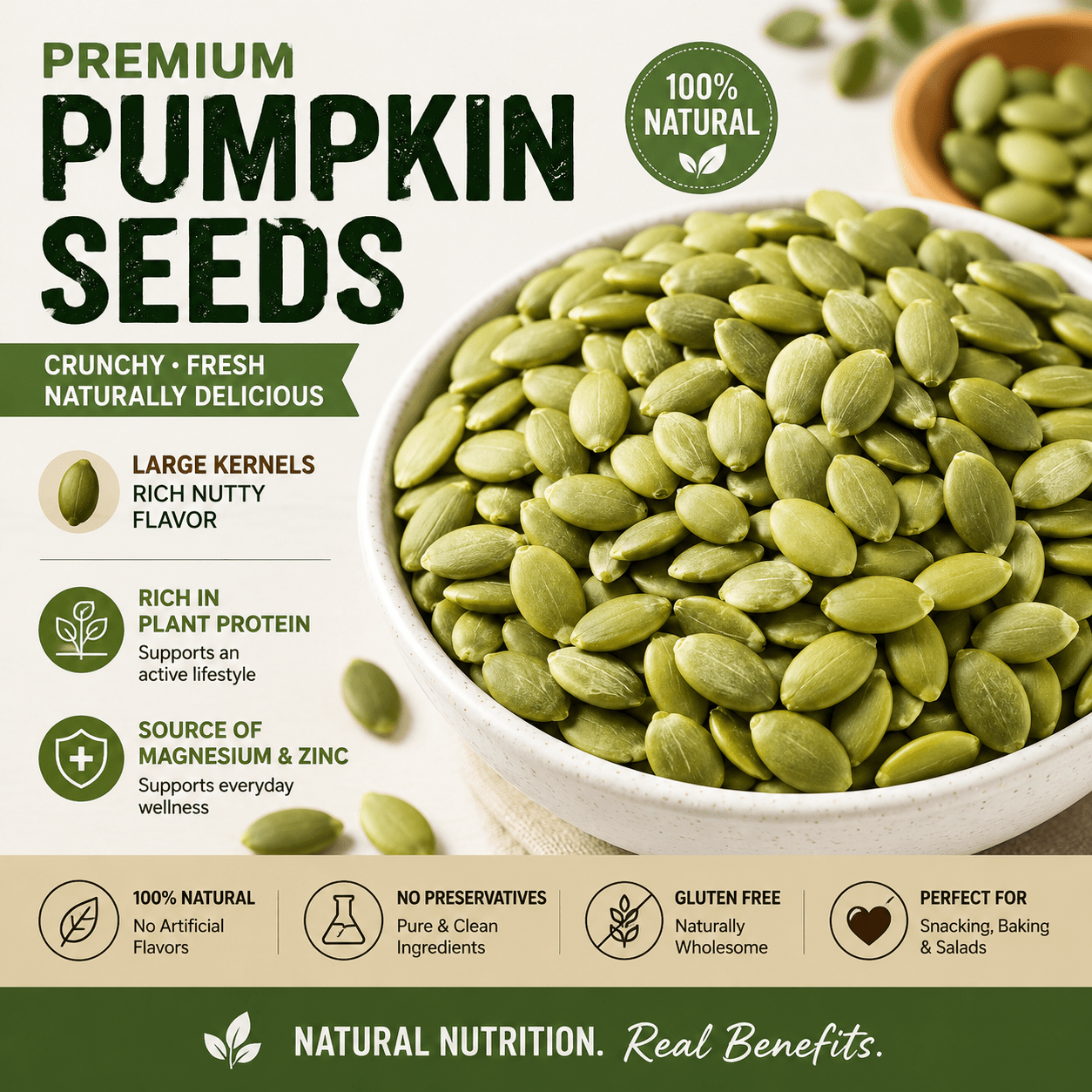 "Premium Roasted Pumpkin Seeds – Crunchy, Healthy, & Perfect for Snacking! 🎃 Limited Time Offer!"-SUY - cartographermarket